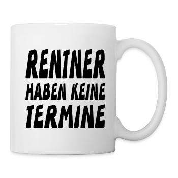 Rentner - Tasse - Weiß - Rechts