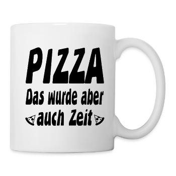 Pizza - Tasse - Weiß - Rechts