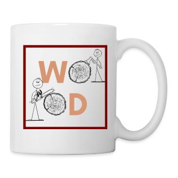 minimalistisches Design für Baumringe - Tasse - Weiß - Rechts