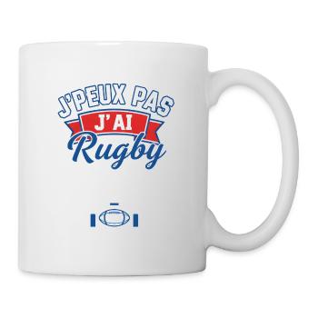 J'peux pas j'ai Rugby - Mug blanc - blanc - Droite