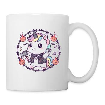 Kawaii Metal Einhorn - Rock Punk Unicorn - Mug - white - Right