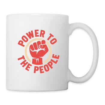Le pouvoir au peuple - Socialist Antifa Tee - Mug blanc - blanc - Droite