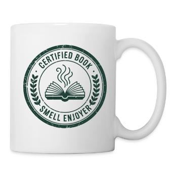 Zertifizierter Bücherduft-Fan | Lesen - Tasse - Weiß - Rechts