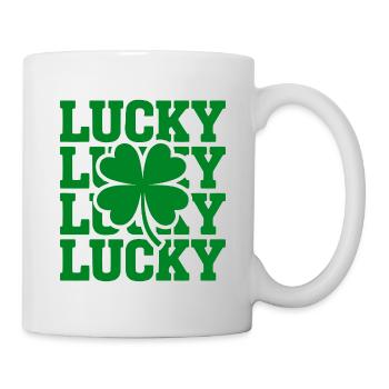 Lucky Clover Typography - Mug - white - Right