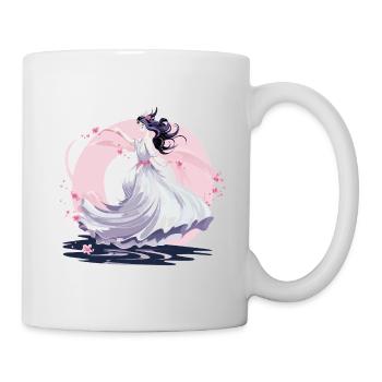 Danse de la Lune de la Fée des Cerisiers en Fleurs - Mug blanc - blanc - Droite
