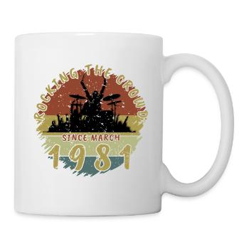 45e anniversaire Faire vibrer la foule DRM 03/1981 - Mug blanc - blanc - Droite