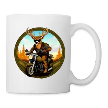 Motorcycle Deer - Mug - white - Right