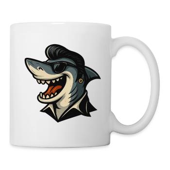 Requin avec style - Mug blanc - blanc - Droite