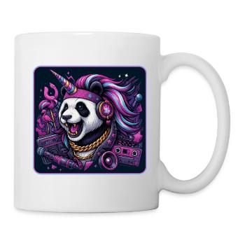 Panda Einhorn Party - Tasse - Weiß - Rechts