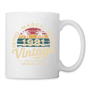 Anniversaire Mars 1981 Édition Limitée Retro March - Mug blanc - blanc - Droite