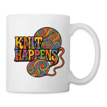 Knit Happens Psychedelic Yarn - Mug - white - Right