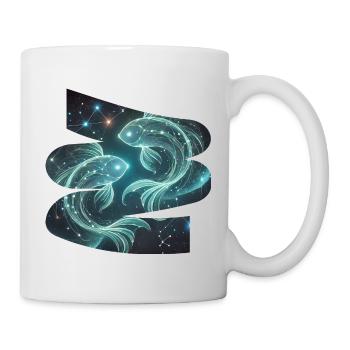 Pisces T-shirt, Star Sign Constellation - Mug - white - Right