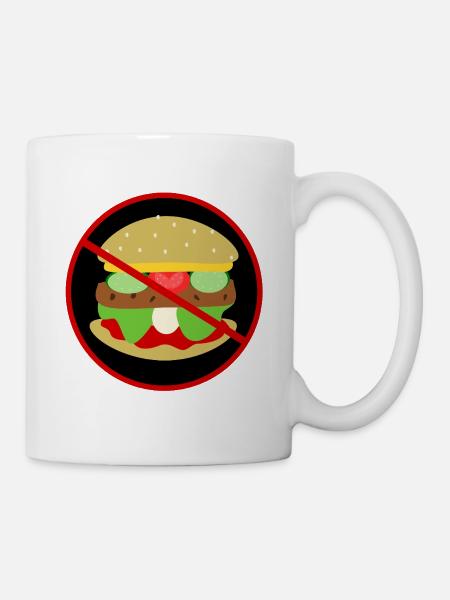No_fast_food_please - Mug blanc - blanc