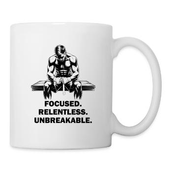 Focused Relentless Unbreakable MMA Fighter - Mug - white - Right