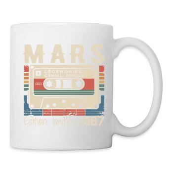 Geburtstag 1967 März 1967 geboren im März 1967 - Tasse - Weiß - Rechts