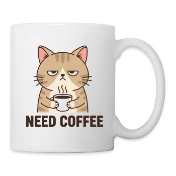 Kaffee Wütende Katze - Tasse - Weiß - Rechts