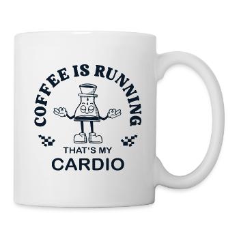 Coffee Is Running – That's My Cardio - Mug - white - Right
