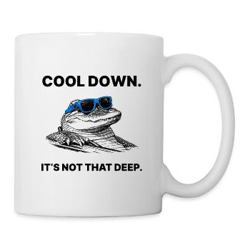 Cool Down – It’s Not That Deep Krokodil Halftone - Tasse - Weiß - Rechts