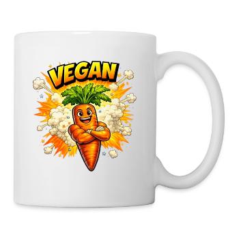 Cheerful Carrot – Plant-Based Delight - Mug - white - Right