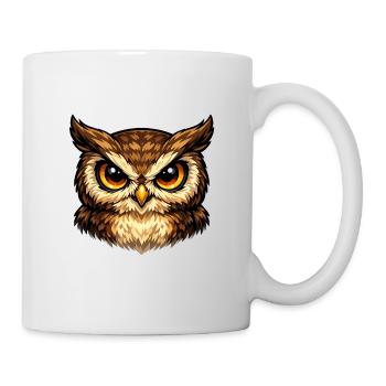 Wilde Nachteule - Tasse - Weiß - Rechts