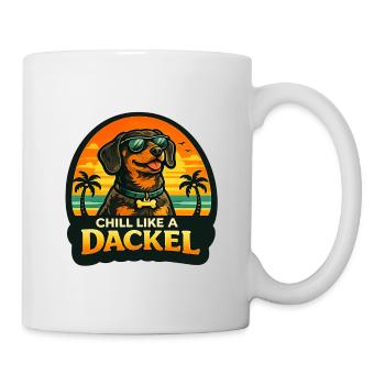 Chill like a dachshund - Mug - white - Right