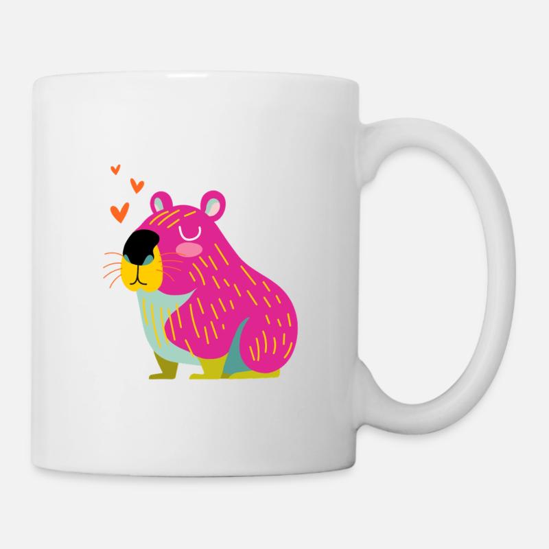 Glückliches Kapybara - Tasse - Weiß