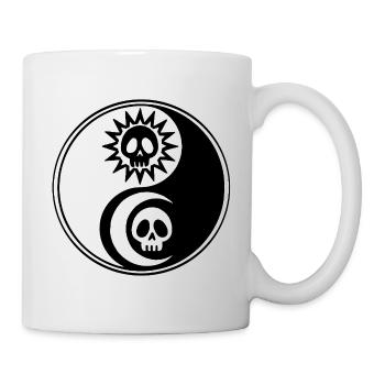 Sonne und Mond Yin und Yang - Tasse - Weiß - Rechts