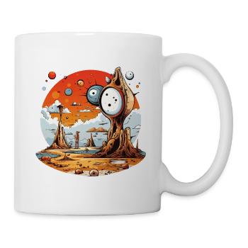 Rote Wüstenwelt Augenblick - Tasse - Weiß - Rechts