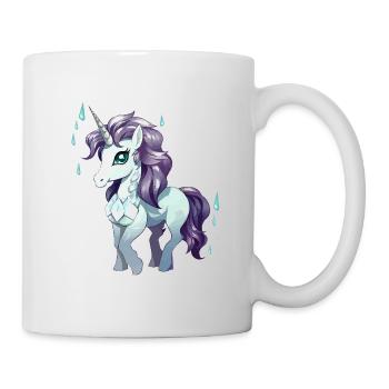 Einhorn Kristallregen - Tasse - Weiß - Rechts
