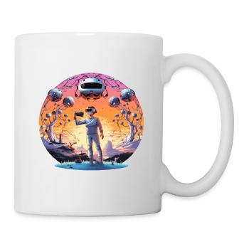 VR-Pionier im Abendrot-Land - Tasse - Weiß - Rechts