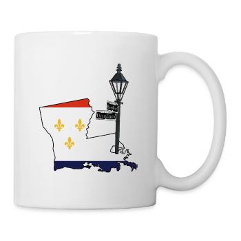 New Orleans Coole Karte USA Mardi Gras - Tasse - Weiß - Rechts
