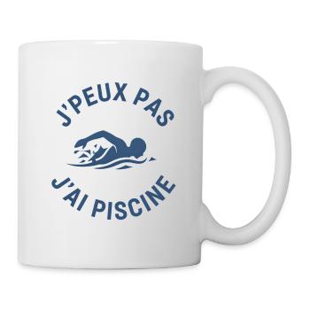 Ich kann nicht, ich habe einen Schwimmbad - Tasse - Weiß - Rechts