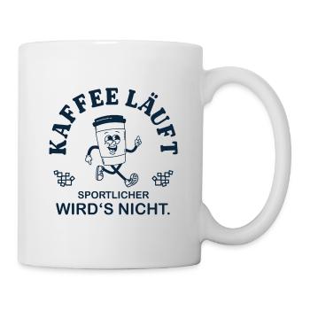 Le café coule – il n’y a pas de vintage plus sportif - Mug blanc - blanc - Droite