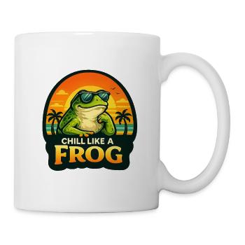 Chill like a frog - Mug - white - Right
