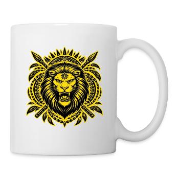 Totem du Lion – Animal sacré de la force et du soverei - Mug blanc - blanc - Droite
