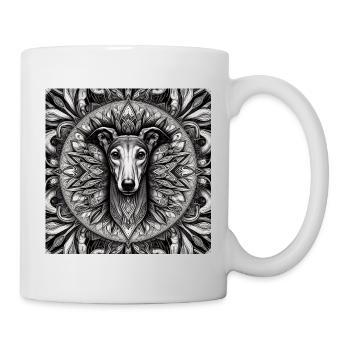 Mandala du lévrier - Mug blanc - blanc - Droite