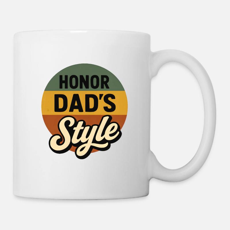 Cercle rétro du style du père - Mug blanc - blanc