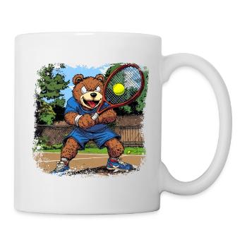 Tennis Bär - Tasse - Weiß - Rechts