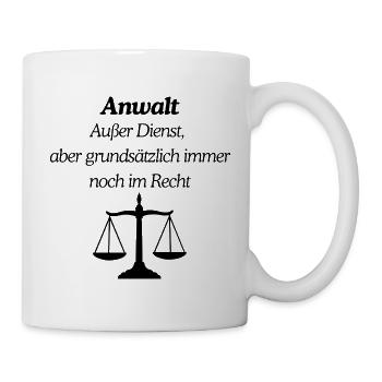 Lawyer always in the right - Mug - white - Right