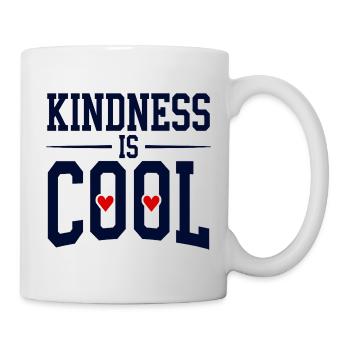 Kindness is Cool Statement with Heart Symbols - Mug - white - Right