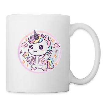 Kawaii Unicorn Pastel Magic - Mignon & Mignon - Mug blanc - blanc - Droite
