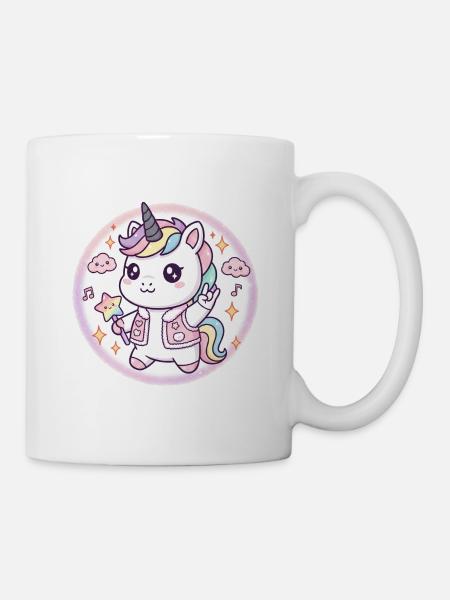 Kawaii Unicorn Pastel Magic - Mignon & Mignon - Mug blanc - blanc