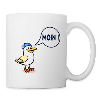 Hamburger Möwe Hamburg Moin - Tasse - Weiß - Rechts