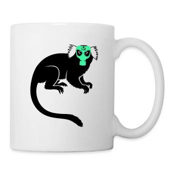 Tamarin Monkey Protest Gas Mask - Mug - white - Right