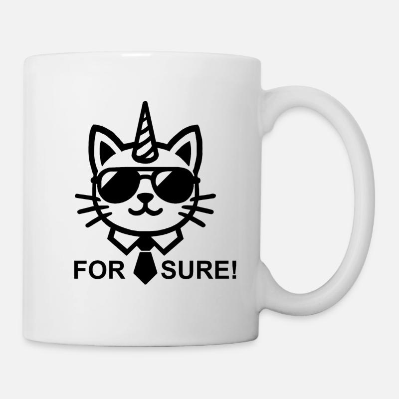 Katzen-Einhorn auf jeden Fall! - Tasse - Weiß