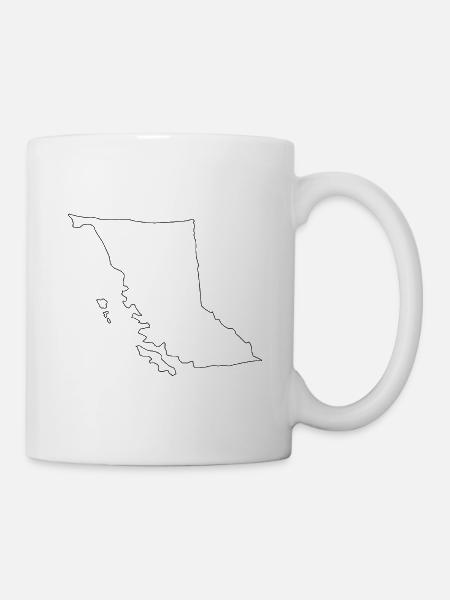 Karte von British Columbia - Tasse - Weiß