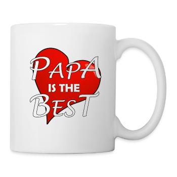 PAPA IS THE BEST - Tasse - Weiß - Rechts