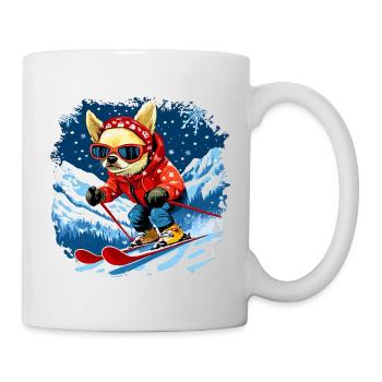 Chihuahua Ski - Tasse - Weiß - Rechts