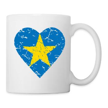 Ukraine Étoile du Cœur Paix Amour Droits de l’Homme - Mug blanc - blanc - Droite