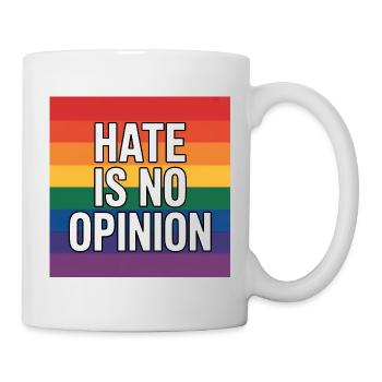 Hass ist keine Meinung – Antifa-Merch - Tasse - Weiß - Rechts